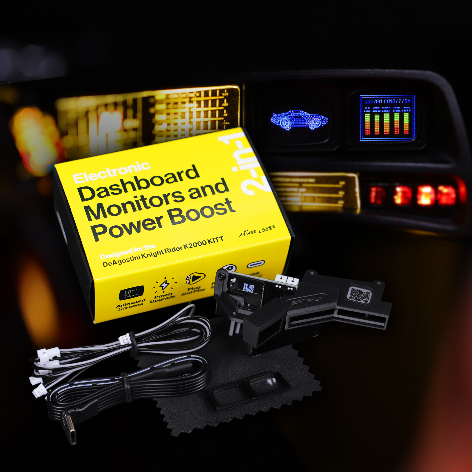 Electronic Dashboard Monitors with Built-In USB-C Power Mod