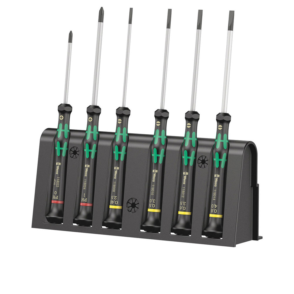 Kraftform Micro 2035/6 B Screwdriver Set with Rack (6 pcs)