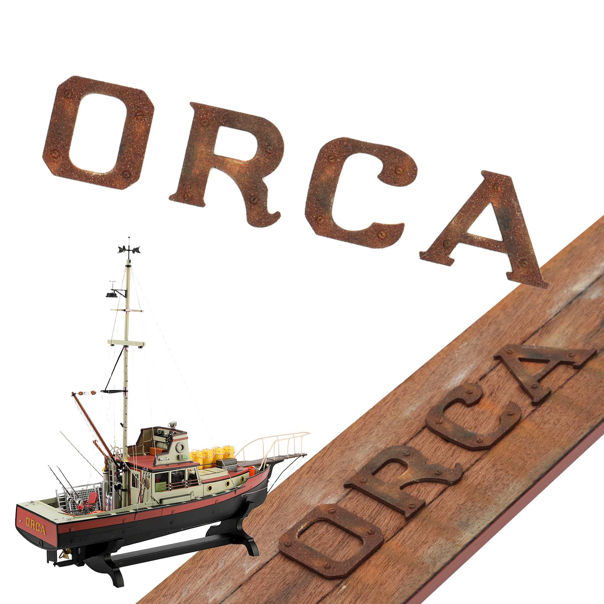 1:16 Jaws ORCA Rusted Letters