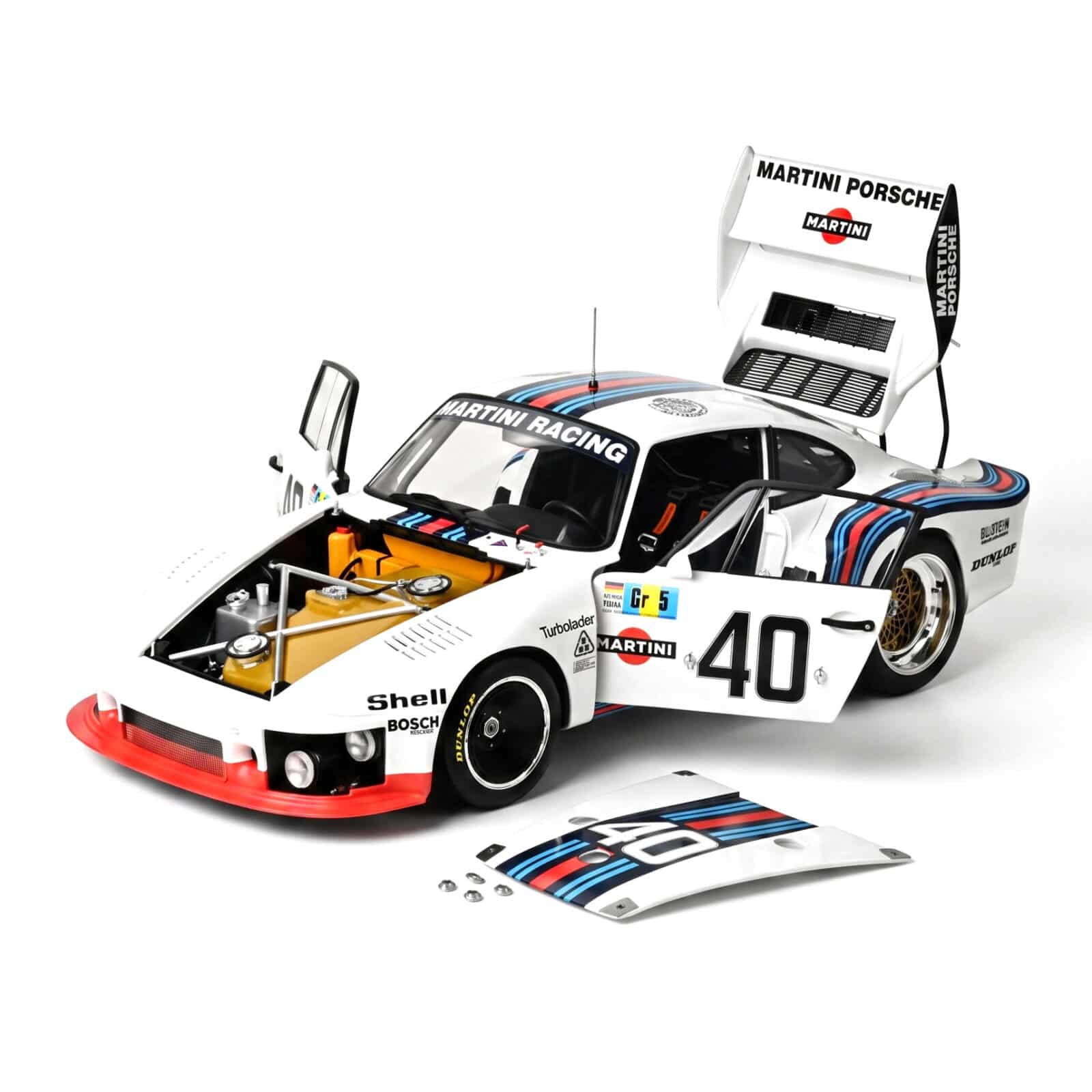Martini Porsche 935 40号車 ミニカー IXO Porsche 935 Martini 1976 1:8 Full Kit | Mike Lane Mods